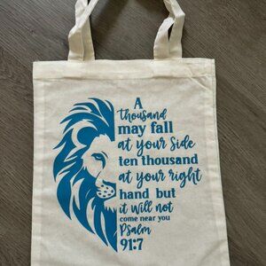 Small white tote bag